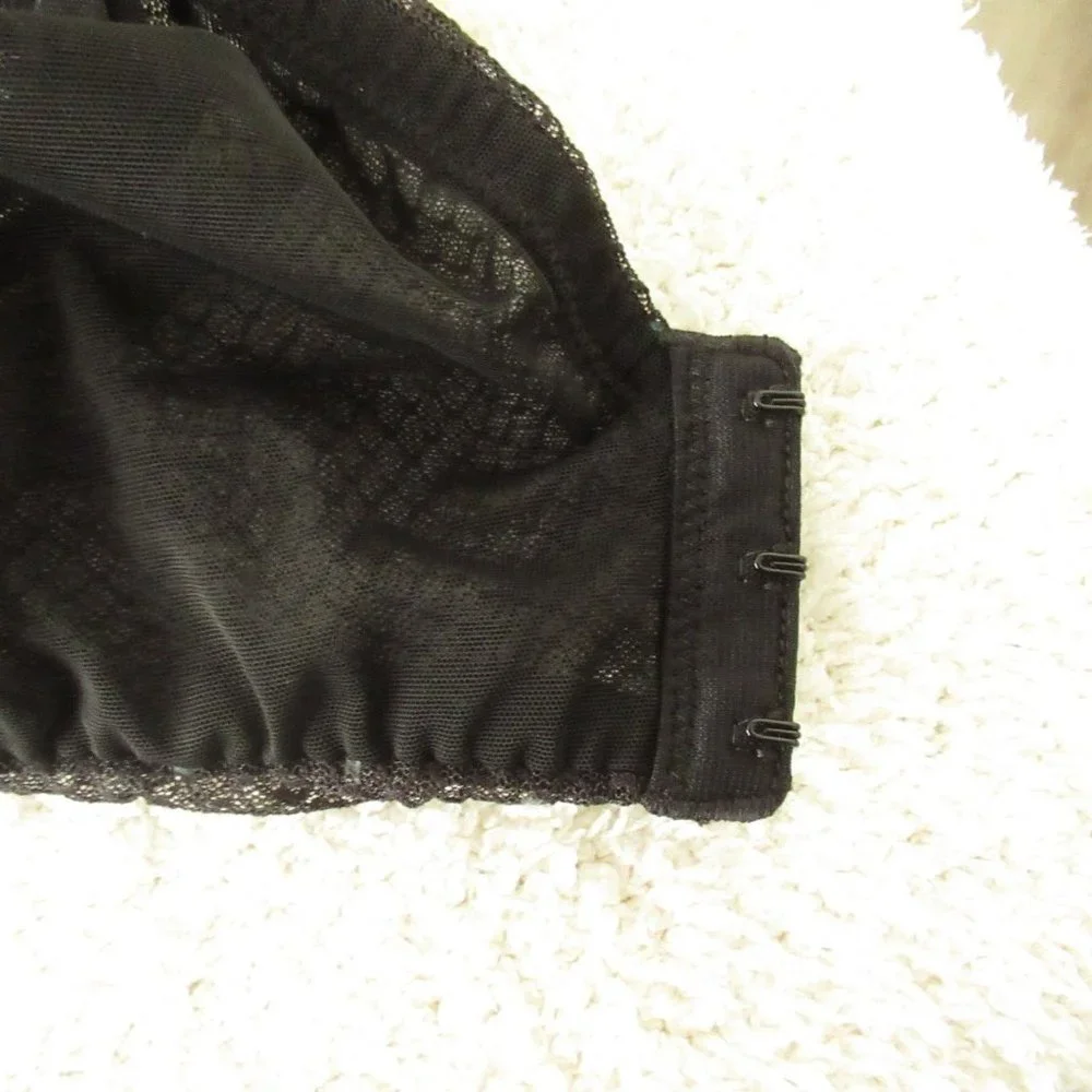 Torrid Curve Bra 40DD Black Blue Polka Dot Underwire Padded Plus Size - Picture 4 of 8